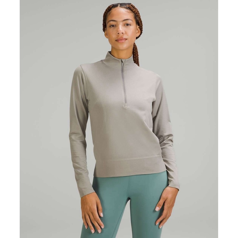 Lululemon Swiftly Relaxed Half Zip Top Women's Size 4 Gray Pullover